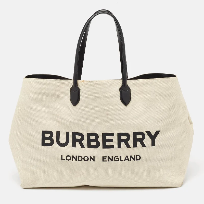 Minimalist Burberry Bags for a Sleek LookOff White Canvas Lewes Tote