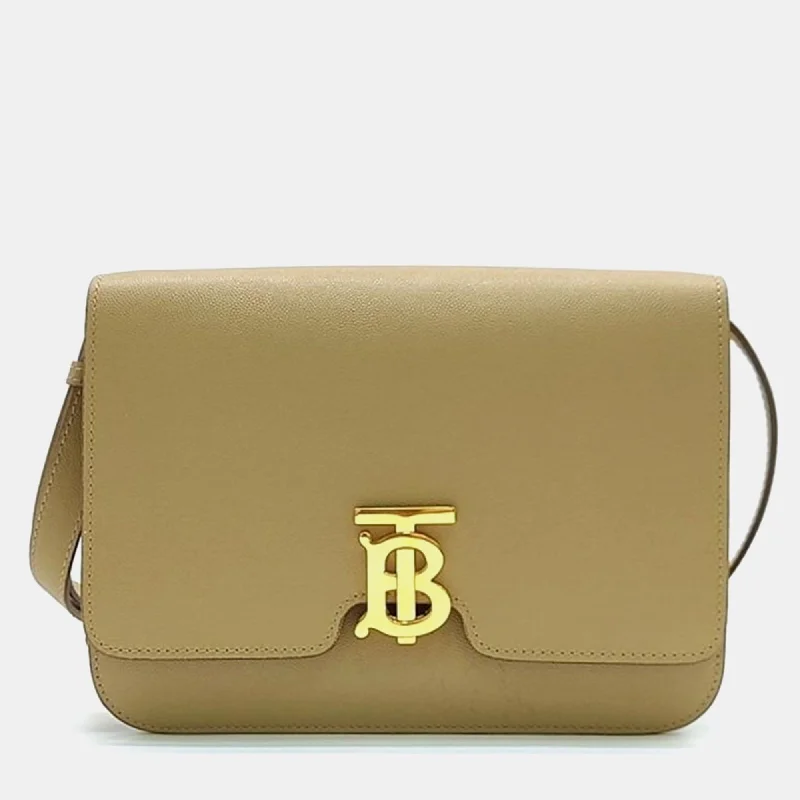 Versatile Burberry Convertible Bags for Multiple StylesBeige Grain Leather Medium TB Shoulder Bag