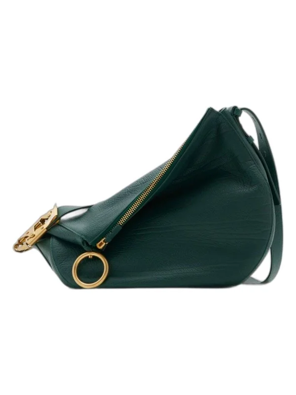 High - Capacity Burberry Duffle Bags for Long TripsWomen's Knight Leather Medium Bag in Green | 8075256148059 Color B7325