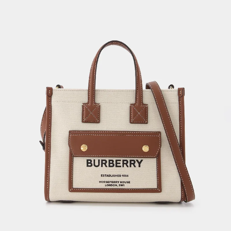 Quilted Burberry Bags for a Luxurious FeelLl Mn Pocket Dtl Ll6 Tote Bag - Burberry -  Natural/Tan - Cotton