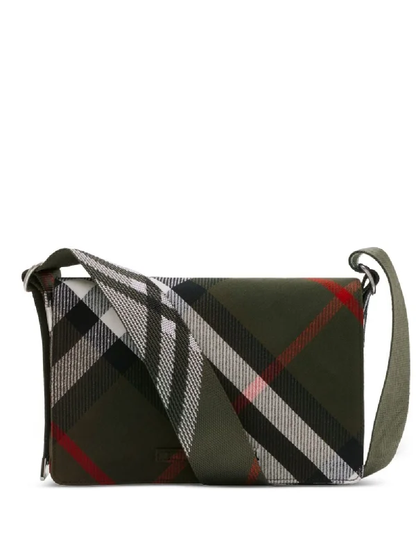 Sustainable and Ethical Burberry Bags for Conscious ConsumersMen's Check Trench Bag in Green | Size UNICA | 8091448