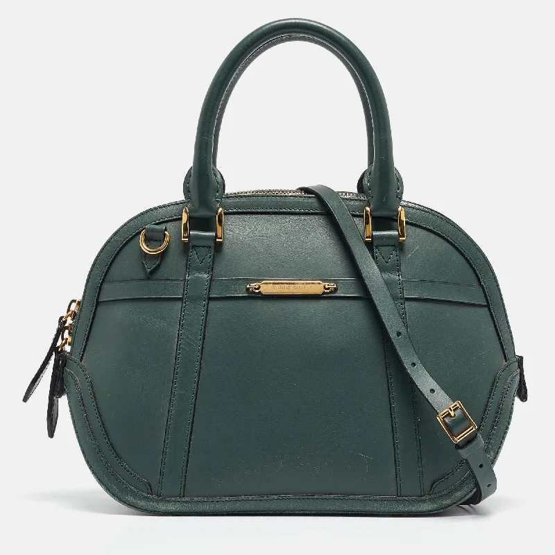 Two - Tone Burberry Bags for a Modern AestheticGreen Leather Orchard Bowler Bag