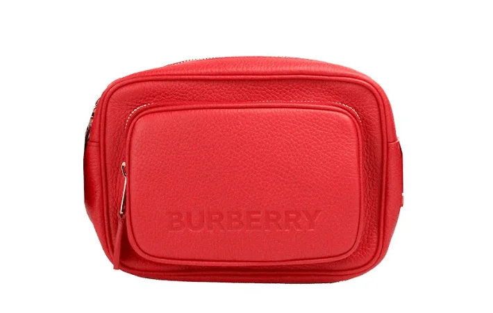 Metallic Finish Burberry Bags for a Glam LookBurberry Small Branded Bright Red Grainy Leather Camera Crossbody Bag