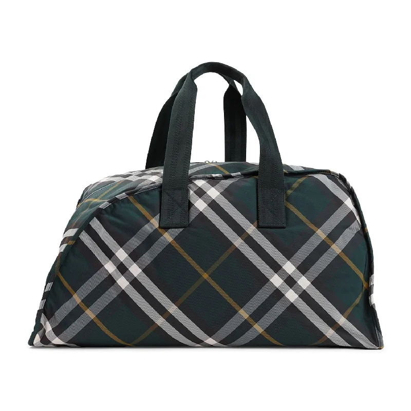 Dark - Hued Burberry Bags for a Sophisticated LookMen's Large Shield Duffle Bag in Green | Size UNICA | 8083439