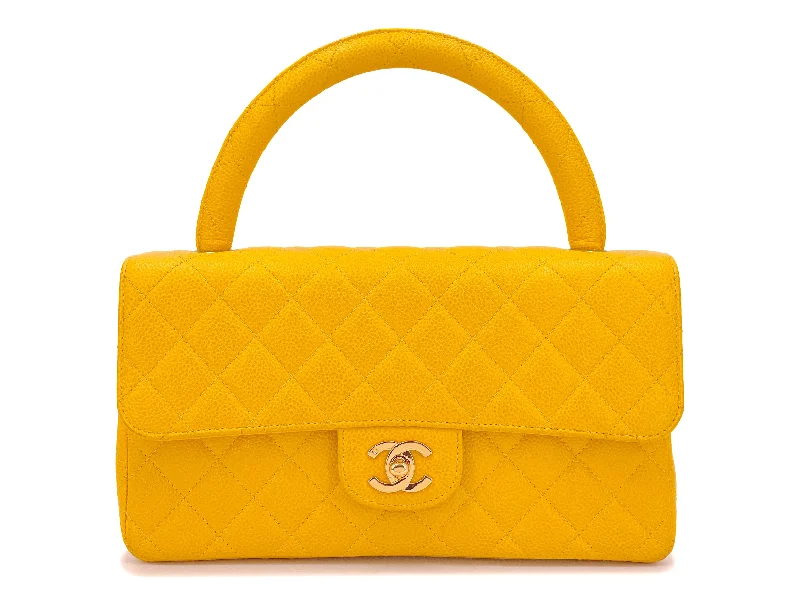 Chanel bags that pair perfectly with any outfitChanel Vintage Caviar Kelly Bag Canary Yellow Parent 1997 Flap 24k GHW HVQ