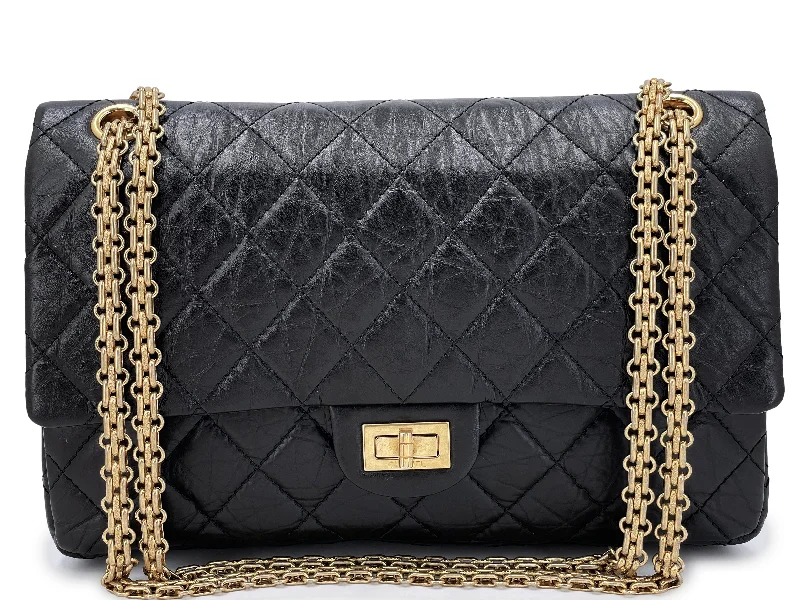 Chanel Luxury Handbag for High - End EventsChanel Medium 226 2.55 Reissue Flap Bag Black Aged Calfskin GHW JAQ