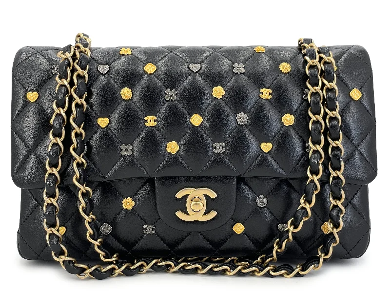 Chanel bags with modern touchesChanel Lucky Charms Bag 18K Black Heart Medium Classic Double Flap