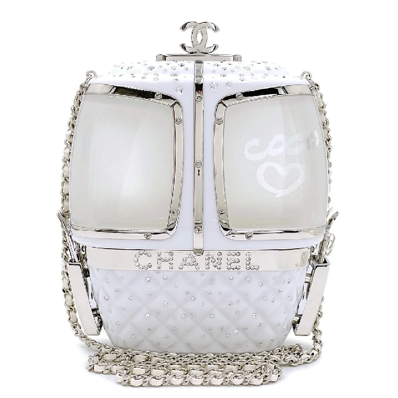 Chanel All - Match Handbag for Versatile StylingChanel 2019 Gondola Minaudière Evening in the Mountain Clutch Bag White GVR