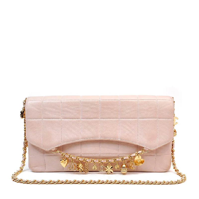 Chanel Luxury Handbag for High - End EventsChanel Blush Lambskin w/ Gold Charms