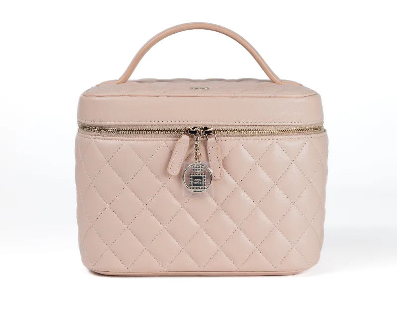 Chanel New Arrival Handbag with Gold HardwareChanel Blush Pink Lambskin Vanity Case with Gold Hardware