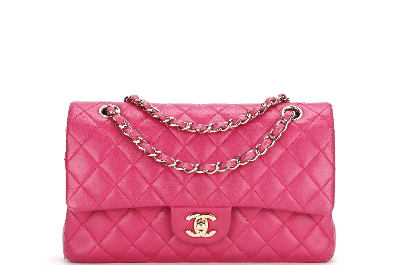 Chanel bags with the perfect balance of luxury and functionalityCHANEL CLASSIC DOUBLE FLAP (2214xxxx) MEDIUM PINK LAMBSKIN GOLD HARDWARE ,WITH CARD, DUST COVER & BOX