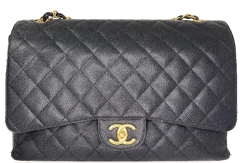 Chanel bags for those who value investment piecesCHANEL CLASSIC FLAP MAXI FLAP (1534xxxx) BLACK CAVIAR GOLD CHAIN, WITH CARD & DUST COVER