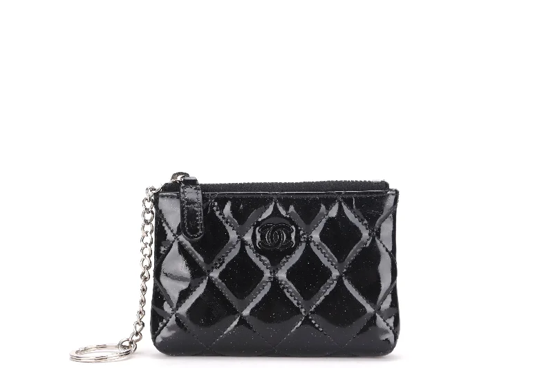 Chanel bags with classic and elegant designsCHANEL COIN CASE (1713xxxx) BLACK PATENT LEATHER, NO CARD & DUST COVER