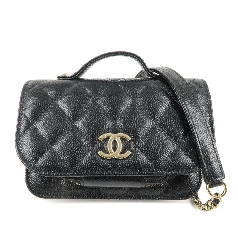 Chanel leather bags for everydCHANEL Matelasse Caviar Skin Infinity Mini Shoulder Bag AP2914