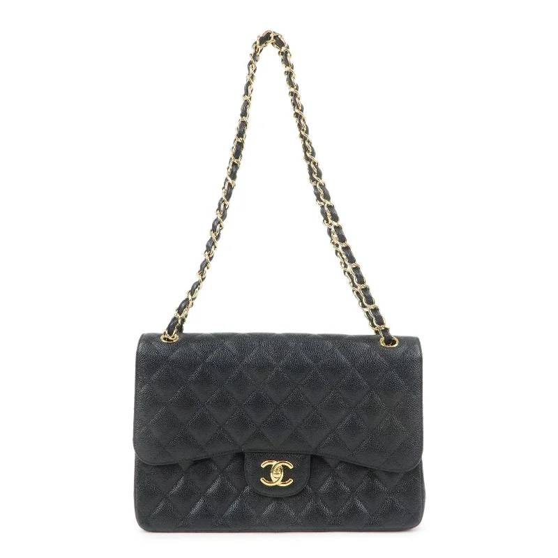 Chanel bags for those who value investment piecesCHANEL Matelasse Caviar Skin Maxi 30 W Flap Shoulder Bag A58600