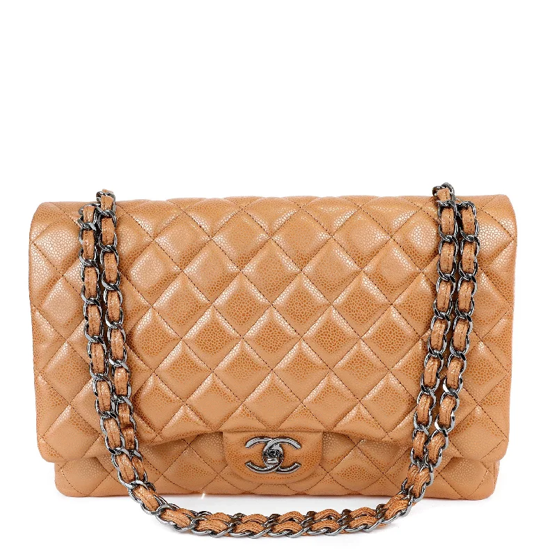 Chanel bags for the minimalist fashionChanel Metallic Copper Maxi Classic w/ Gunmetal Hardware