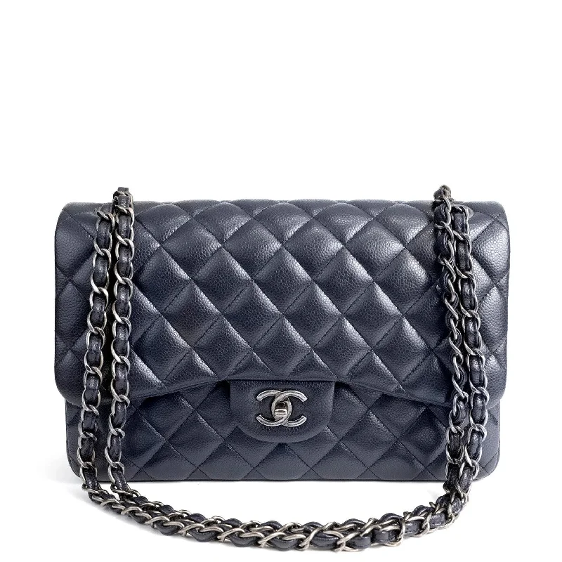 Chanel Limited Edition Handbag for CollectorsChanel Navy Caviar Jumbo Classic