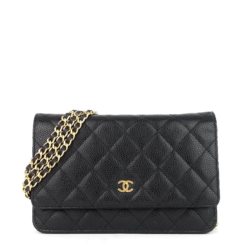 Chanel Quilted Leather Shoulder Bag for FashionistasWallet on Chain Caviar Leather Bag