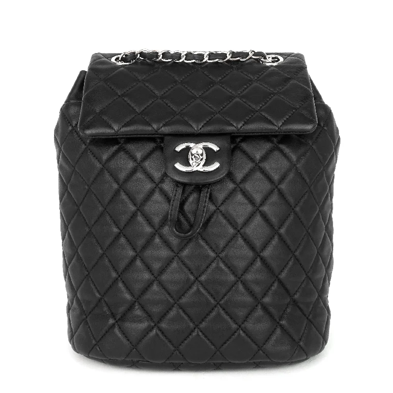 Chanel bags with iconic stitching detailsUrban Spirit Lambskin Leather Backpack