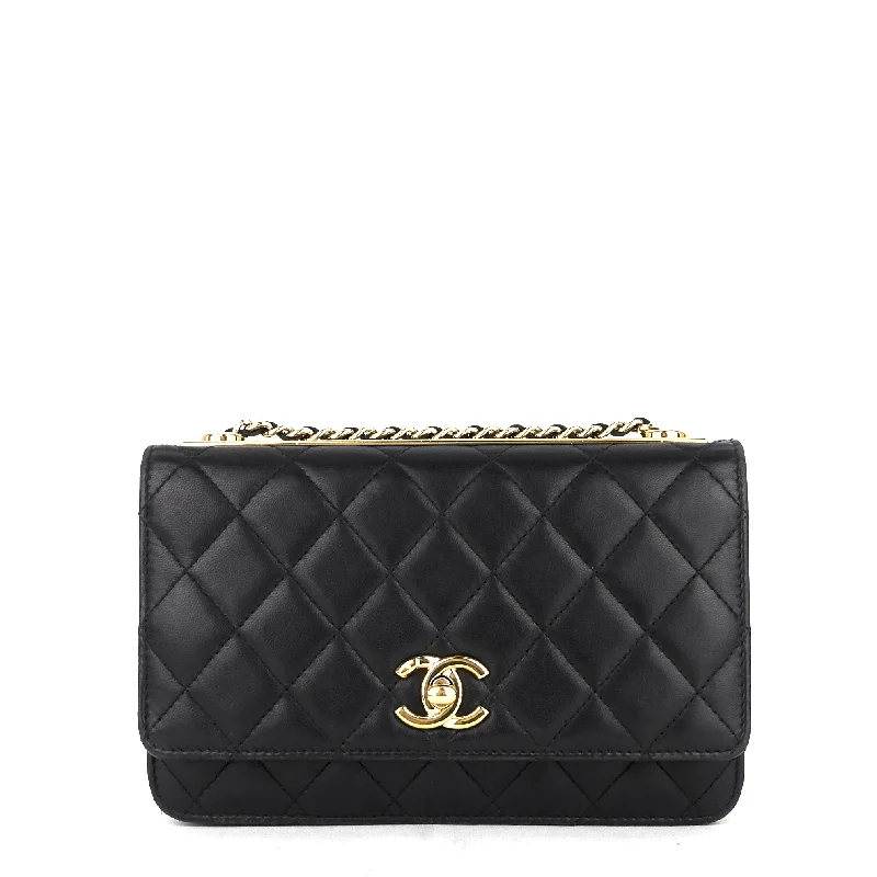 Chanel bags as wedding day accessoriesTrendy CC Lambskin Leather Wallet on Chain