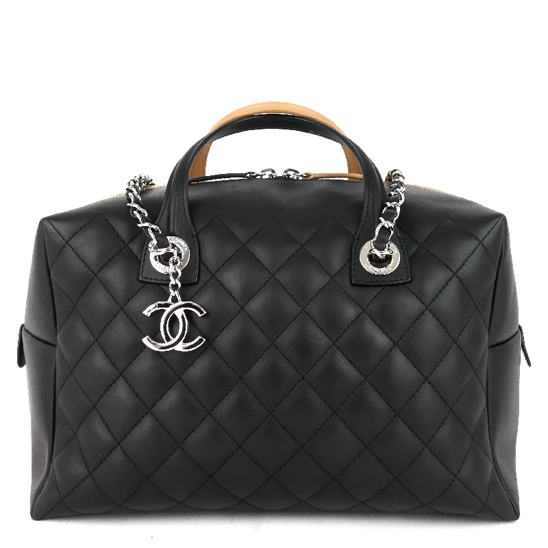 Chanel Small Crossbody Bag for TravelFeather Weight Leather Bowling Bag