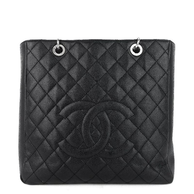 Chanel Lightweight Handbag for Daily ErrandsPetite Shopping Tote XL Caviar Leather Bag