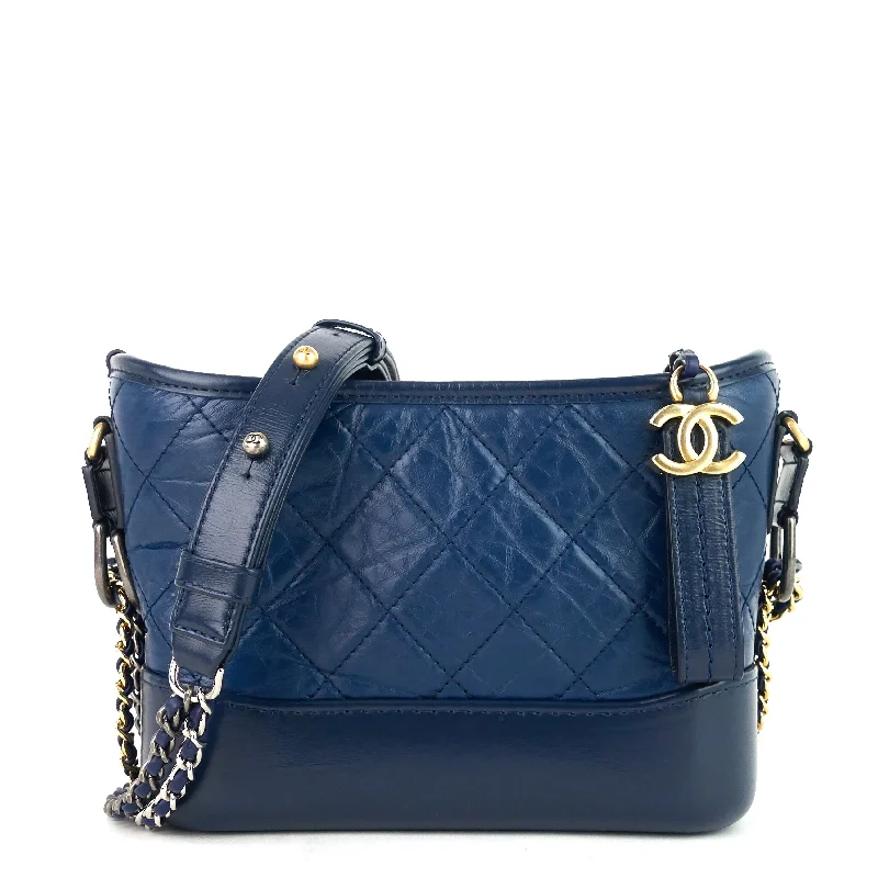 Chanel Handbag with Adjustable Strap for ComfortGabrielle Small Calfskin Leather Hobo Bag