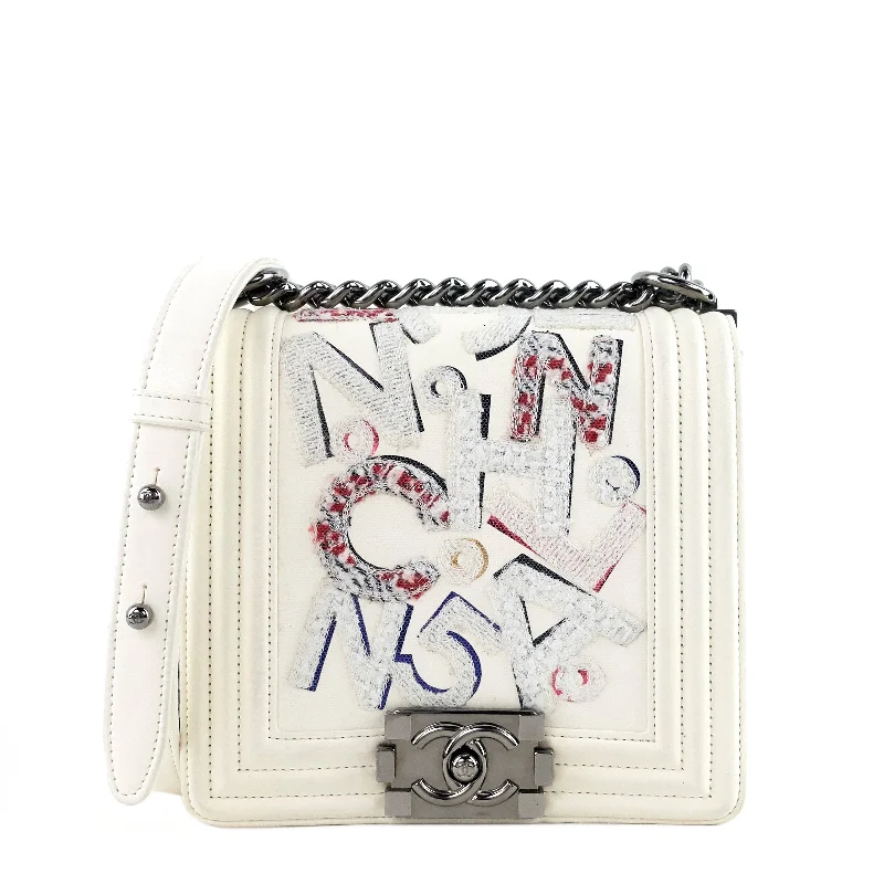 Chanel classicNo 5 Graffiti Lambskin Leather Boy Bag