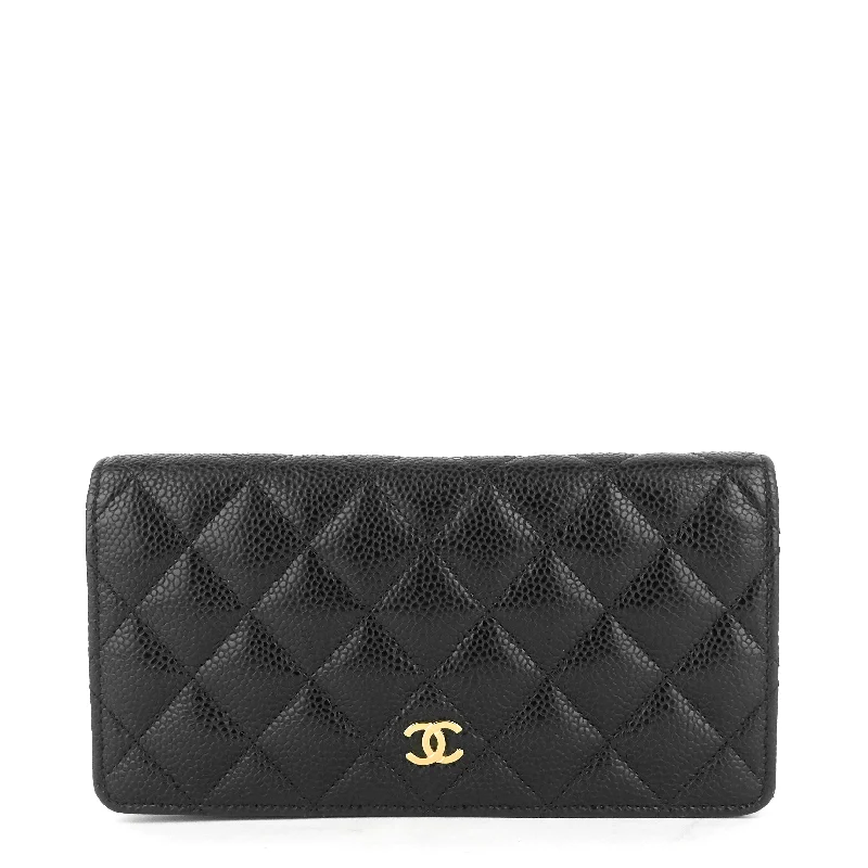 Chanel All - Match Handbag for Versatile StylingL-Yen Caviar Leather Wallet