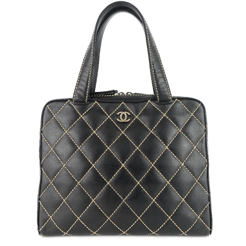 Chanel bags available in bold colors and patternsSurpique Top Handles Calfskin Leather Bowler Bag