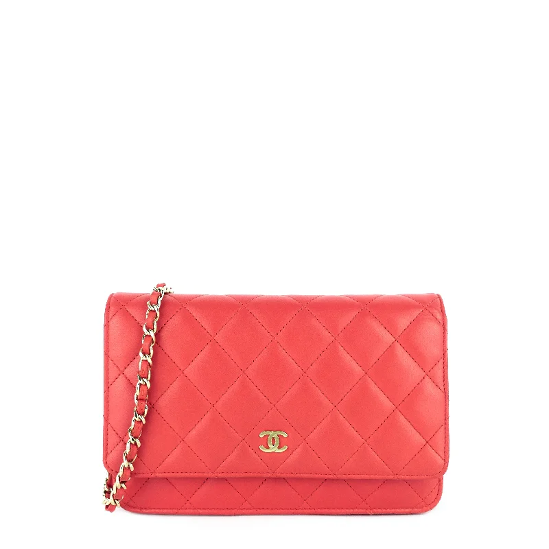 Chanel bags for women who appreciate fine craftsmanshipWallet on Chain WOC Lambskin Leather Bag