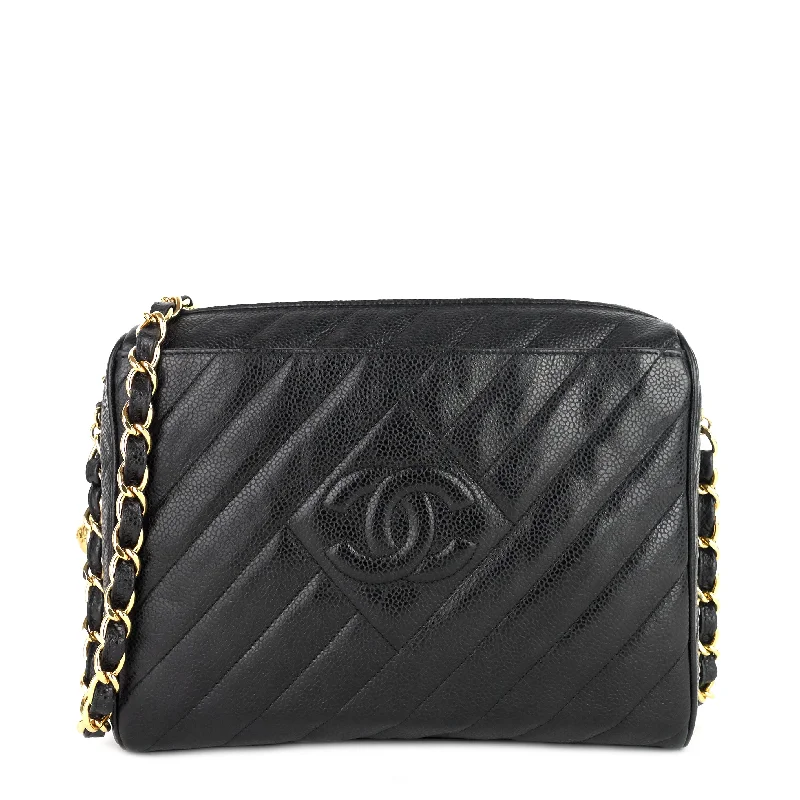 Chanel bags with exclusive seasonal designs and materialsQuilted Caviar Leather CC Camera Bag