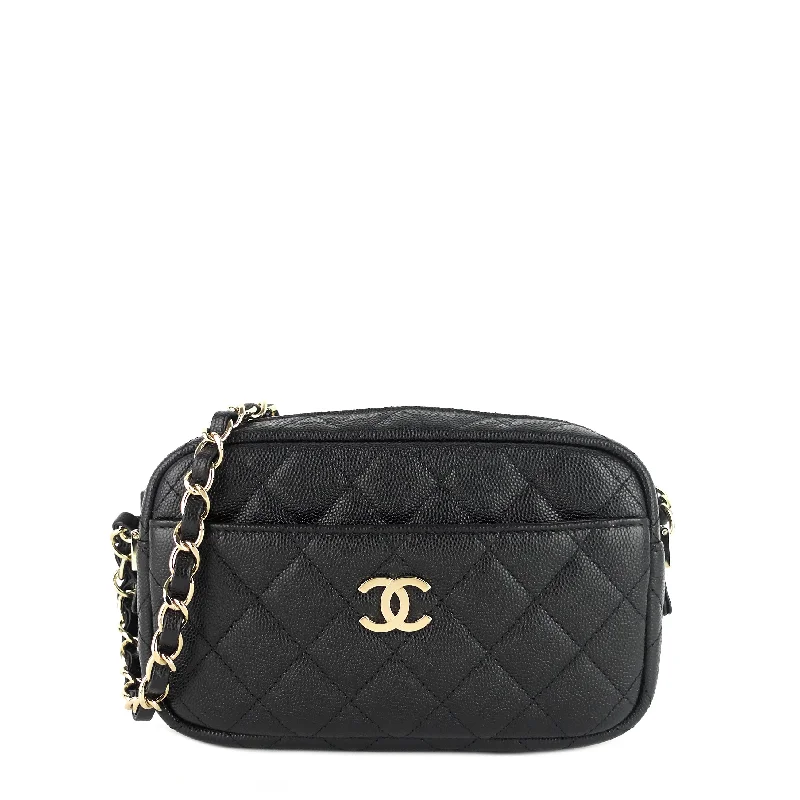 Chanel New Arrival Handbag with Gold HardwareCamera Case Mini Caviar Leather Bag