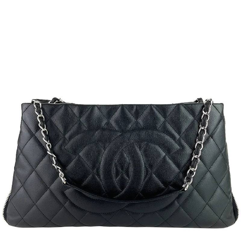 Chanel bags for those who value investment piecesExpandable Zip Caviar Leather Shoulder Bag