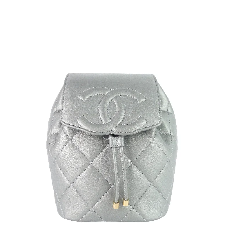 Chanel bags with the perfect balance of luxury and functionalityCC Lambskin Leather Chain Flap Backpack