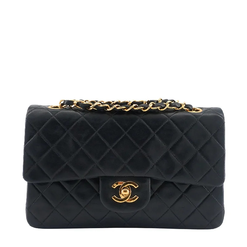 Chanel bags available in bold colors and patternsClassic Double Flap Small Lambskin Leather Bag