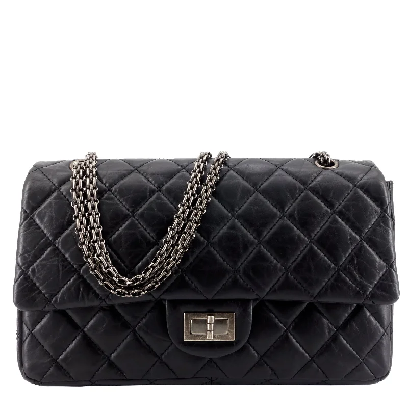 Chanel All - Match Handbag for Versatile Styling2.55 Large Aged Leather Flap Bag