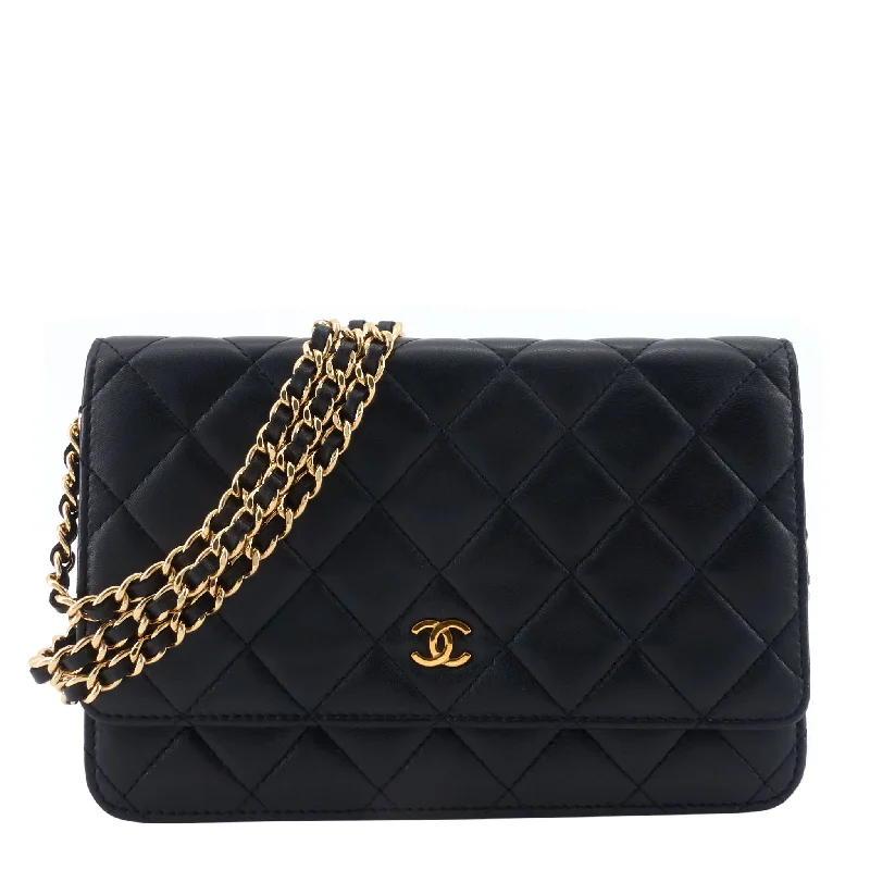 Chanel bags for women who appreciate fine craftsmanshipWallet on Chain Lambskin Leather Bag