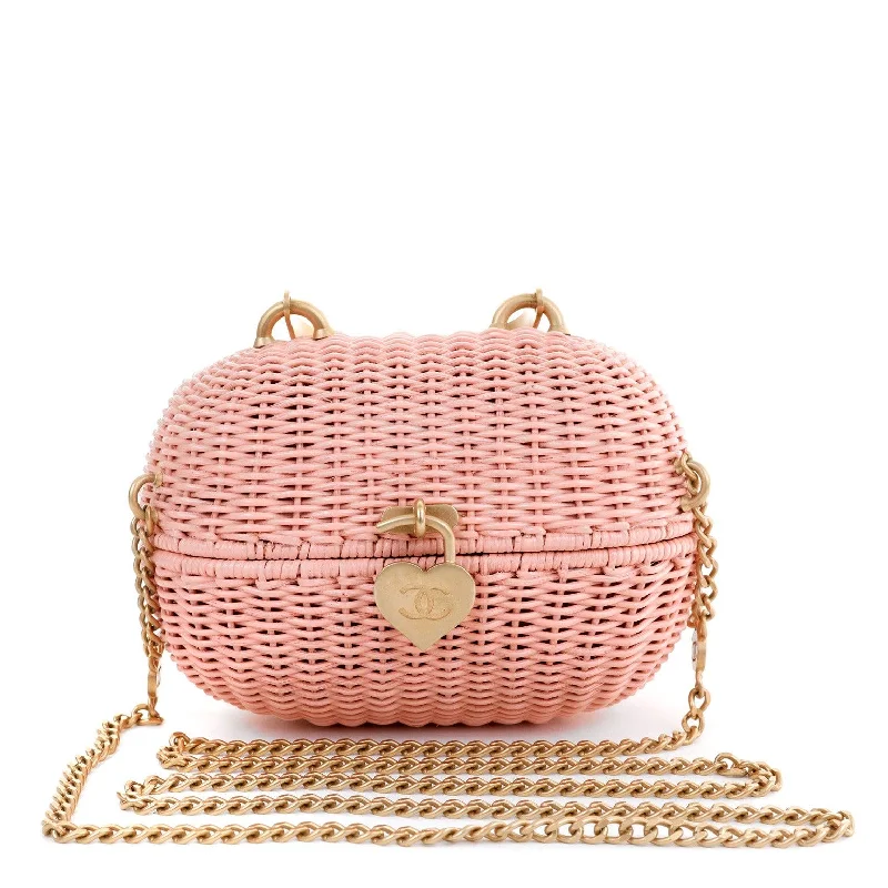 Chanel Limited Edition Handbag for CollectorsChanel Oval Pink Basket w/ Gold Hardware Runway