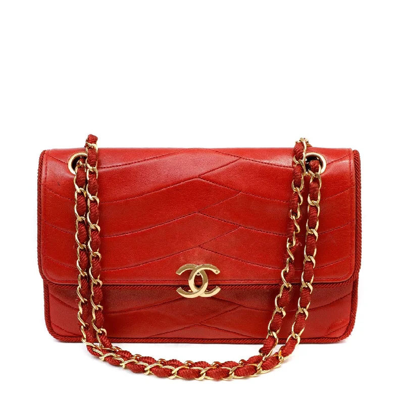 Chanel bags perfect for everyday elegChanel Red Leather Scallop Quilted Flap Bag