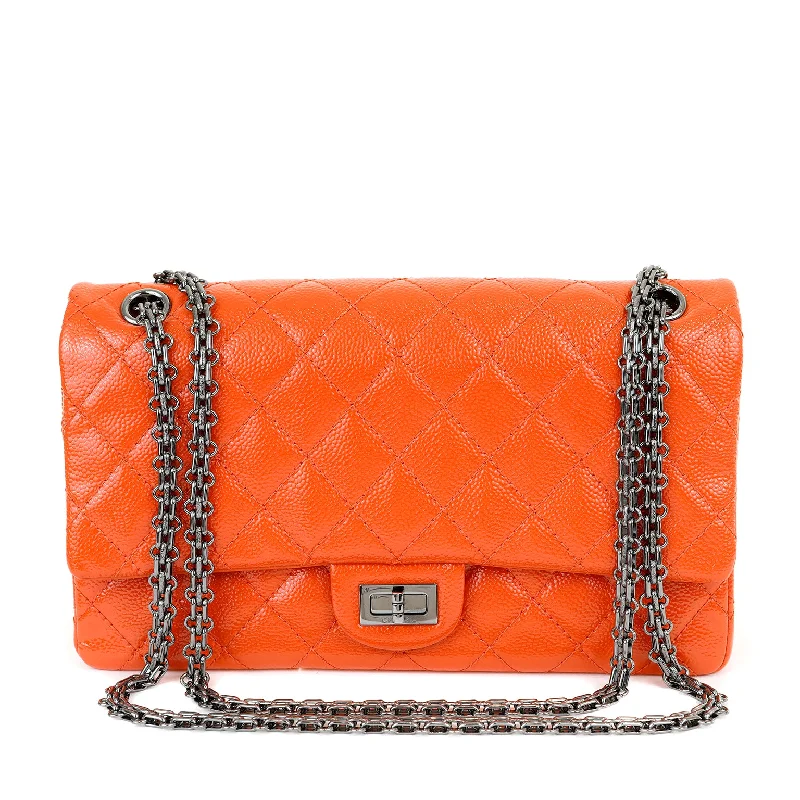 Chanel Vintage Inspired Handbag for Retro LoversChanel Tangerine Quilted Glazed Caviar Classic Reissue