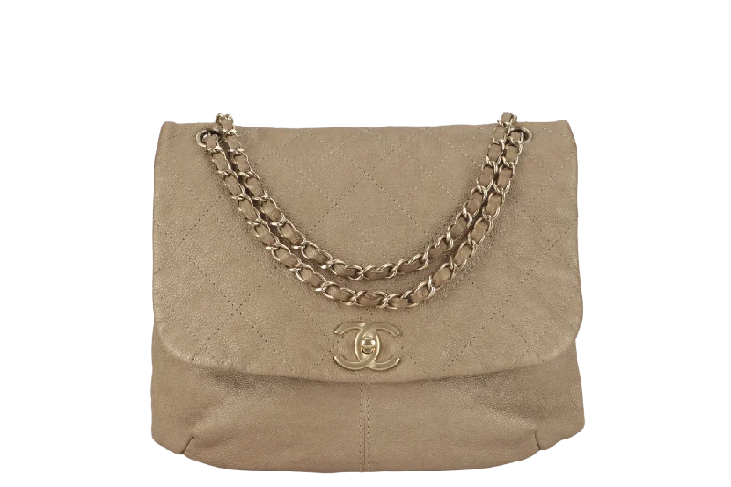 Chanel bags for women who love timeless fashionCHANEL TRIANON MESSENGER BAG (1746xxxx) GOLD DISTRESSED LEATHER GOLD HARDWARE WITH DUST COVER , CARD AND BOX