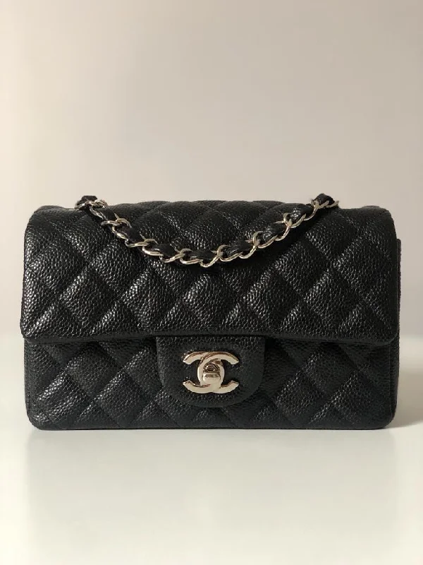 Chanel New Arrival Handbag with Gold HardwareChanel Caviar Black Quilted Classic Flap Mini SHW