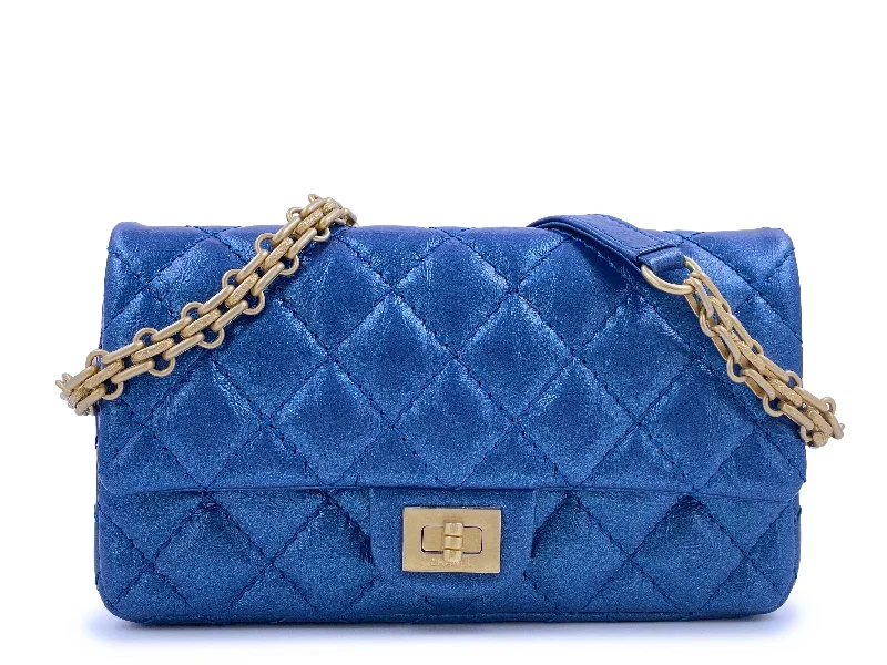 Chanel bags with modern touchesChanel Fanny Pack 19A Reissue Waist Bag Iridescent Sapphire Blue NIB