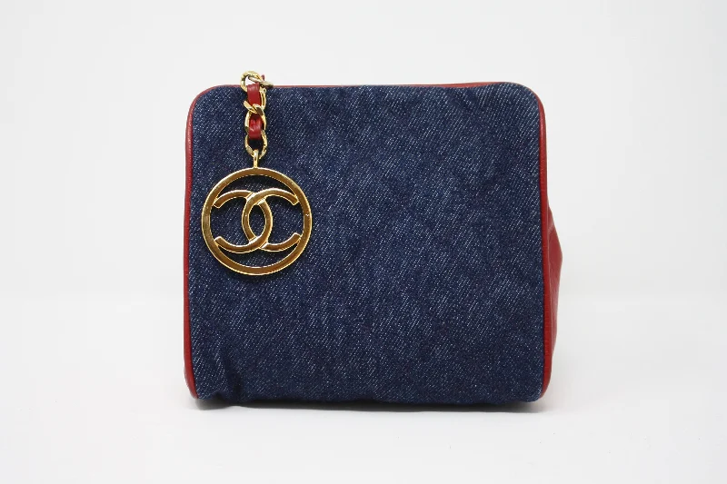 Chanel Limited Edition Handbag for CollectorsRare Vintage CHANEL Denim & Leather Waist Belt Bag