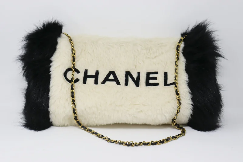 Chanel Limited Edition Handbag for CollectorsRare Vintage CHANEL Fall 1994 Faux Fur Muff Handbag