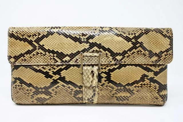 Chanel bags available in bold colors and patternsVintage 60's PYTHON Snakeskin Clutch