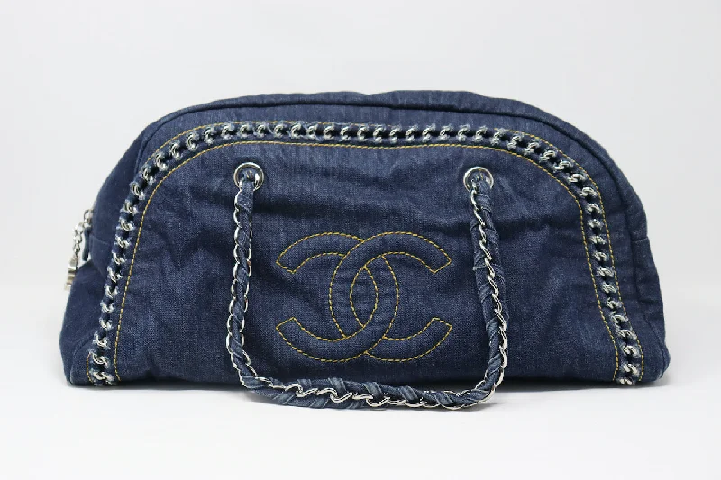 Chanel Vintage Inspired Handbag for Retro LoversVintage CHANEL Denim Bowler Tote Bag