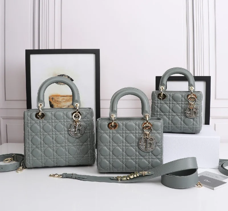 High - fashion Christian Dior bags with a geometric patternChristian Dior Medium Lady Dior  Bag