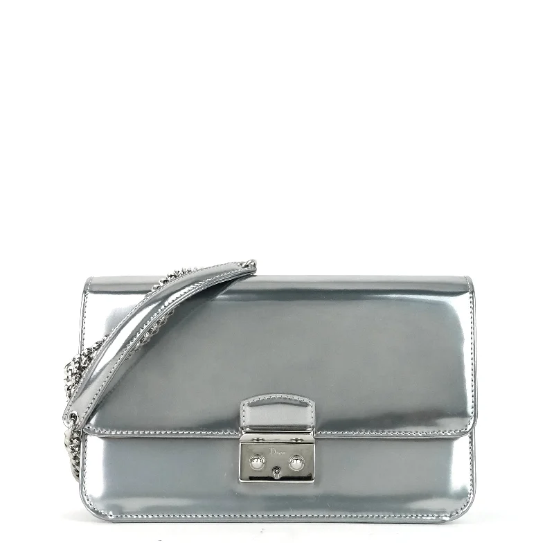 Christian Dior tote bags with a double - handle and shoulder - strap optionMiss Dior Promenade Large Patent Leather Wallet on Chain